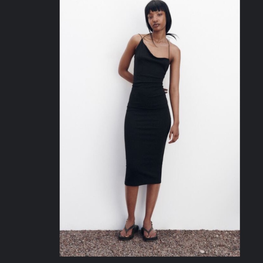 Zara Open Back Asymmetrical Dress new with tags